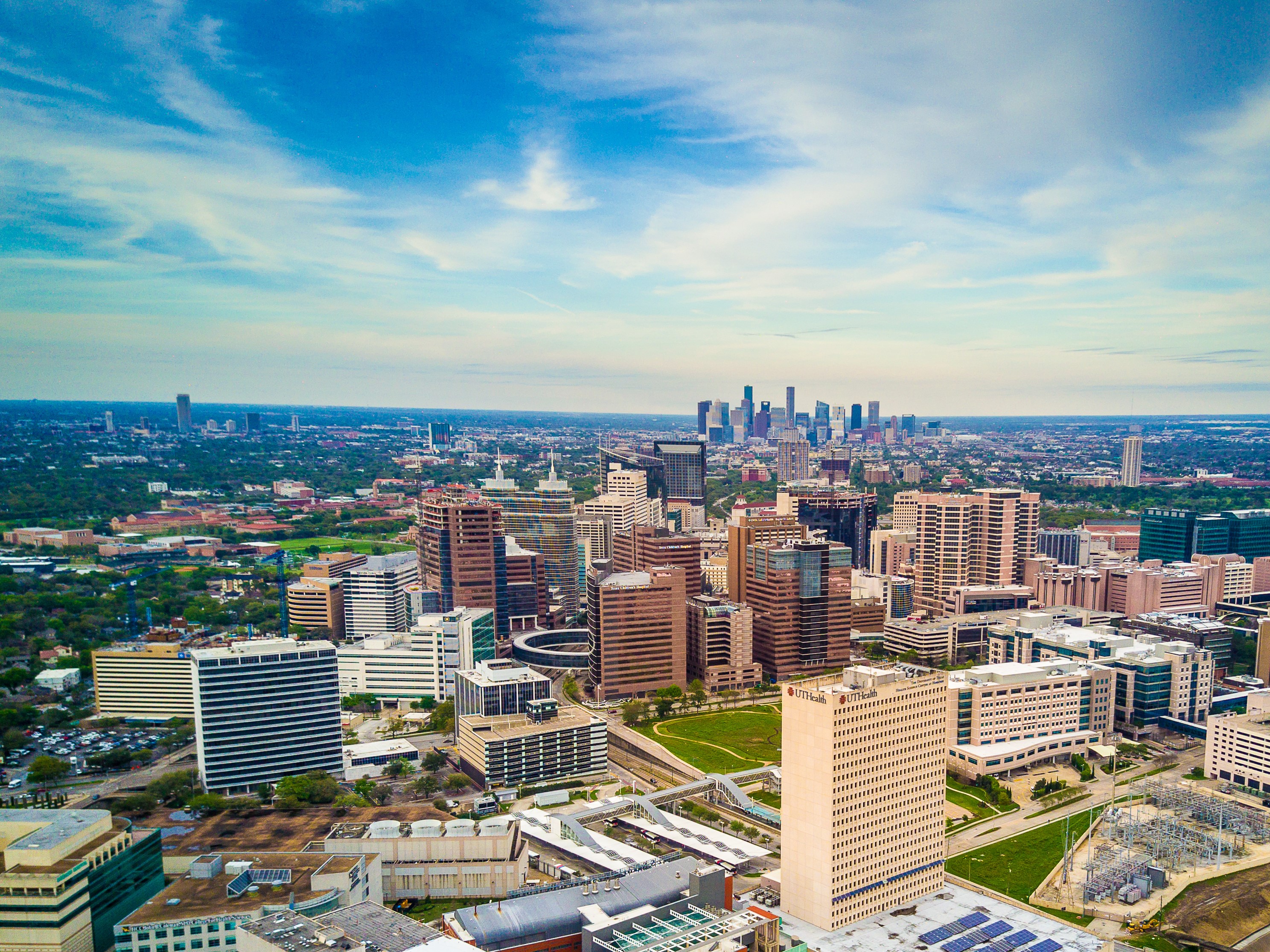 Texas Medical Center Drone Shot