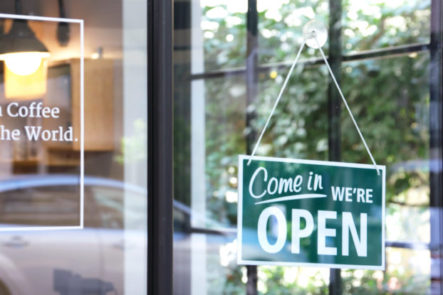 open for business sign