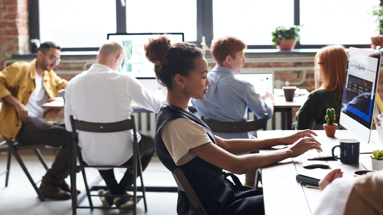 Employees working