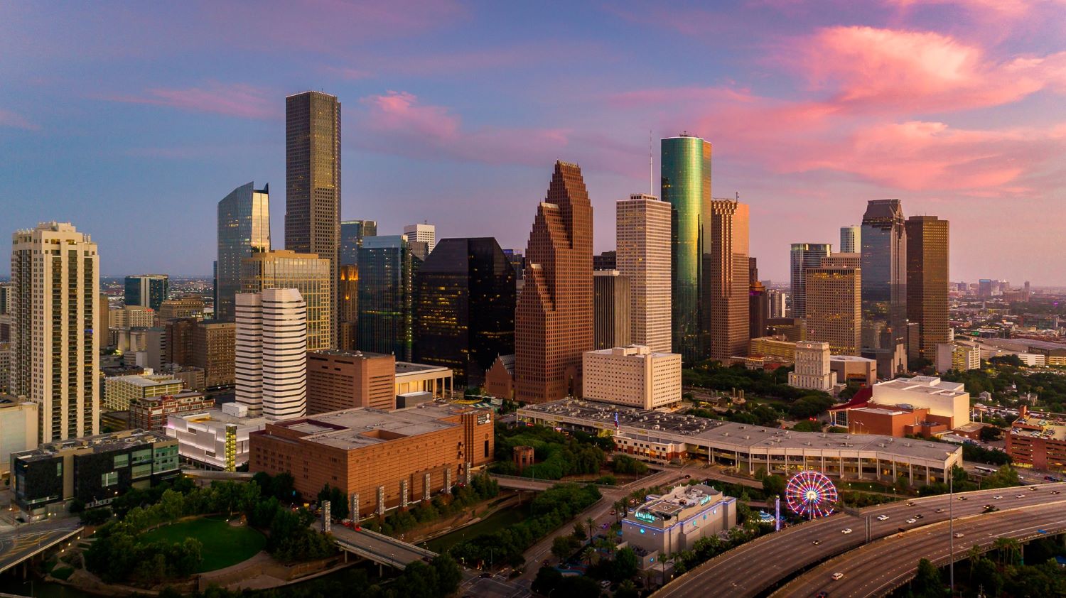 Houston Skyline Sunset